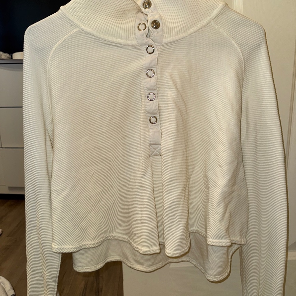 Women's White Button-Up Top
